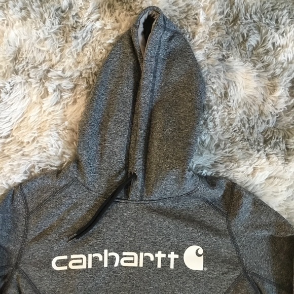 Carhartt Youth Hoodie Size Medium 8-10 Gray Long Sleeve Sweatshirt Pocket Kids. - Picture 3 of 5